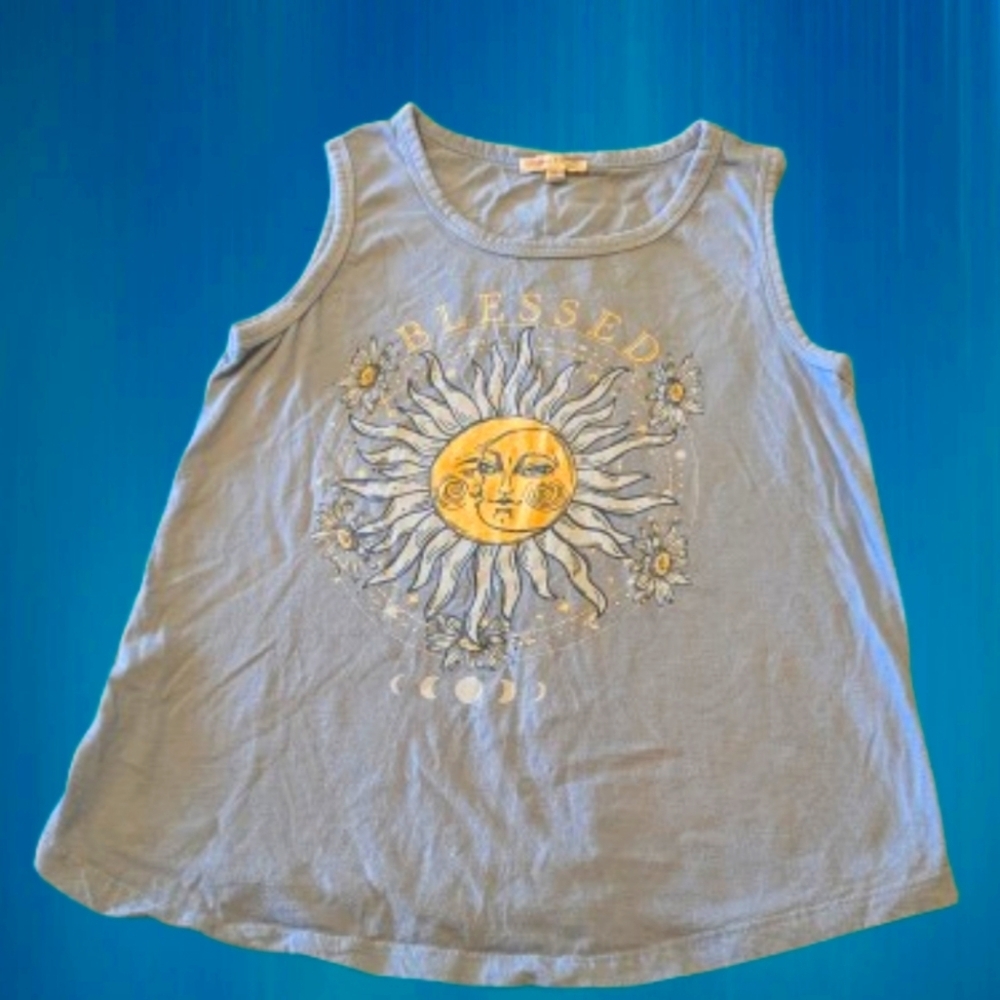 Vibrant Celestial Sunburst Tank Top Bohemian Zodiac Girl's 14 ✨ 3 /$13 ✨